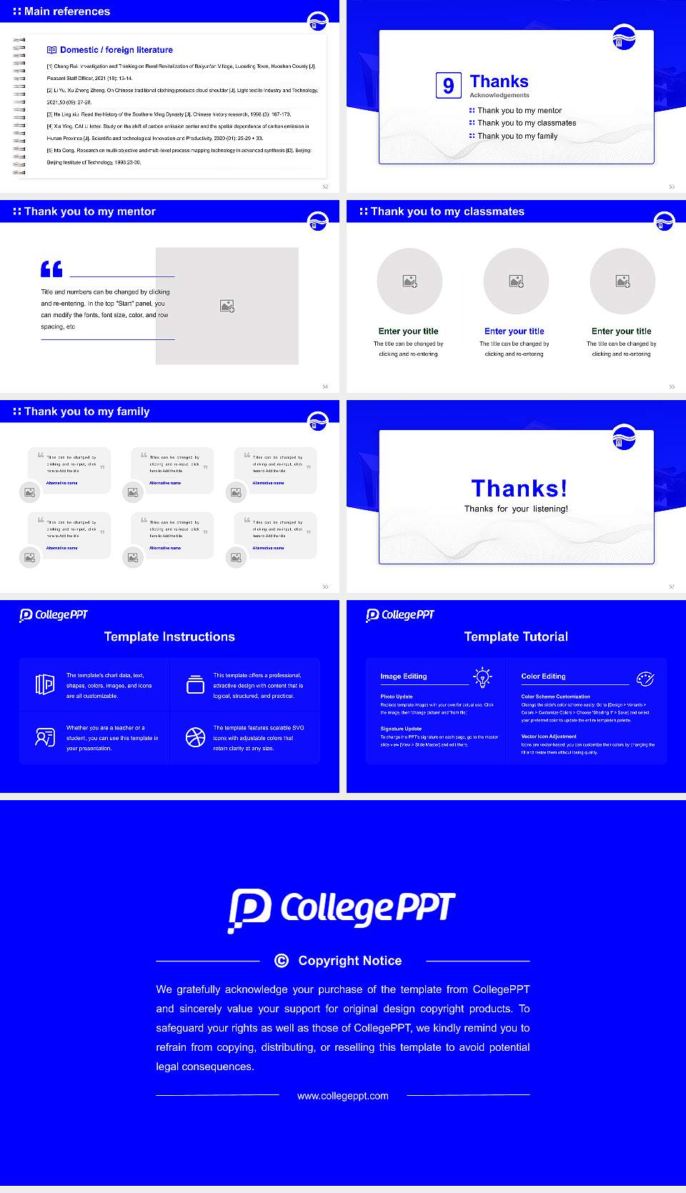 Niimi University Graduation Thesis Defense PPT Template16:9 ratio PPT effect preview image7