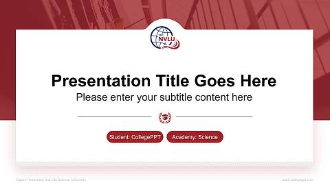 Nippon Veterinary and Life Science University National Scholarship Defense PPT Template