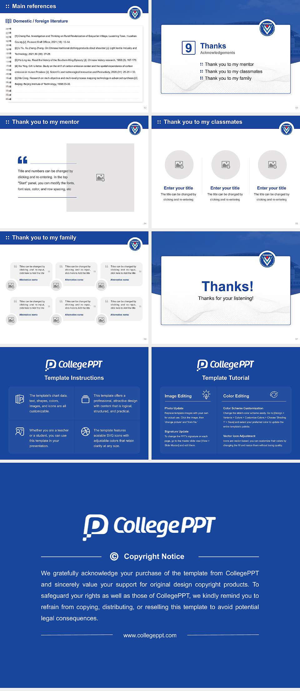 National Institute of Fitness and Sports in Kanoya Graduation Thesis Defense PPT Template4:3 ratio PPT effect preview image7