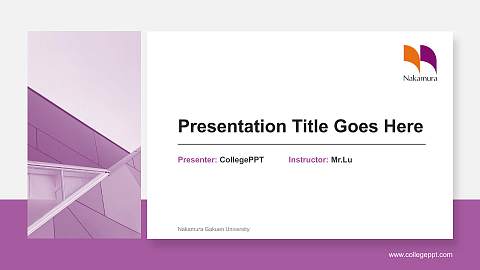 Nakamura Gakuen University General PPT Template