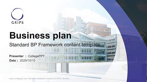National Graduate Institute for Policy Studies Competition/Entrepreneurship Contest PPT Template
