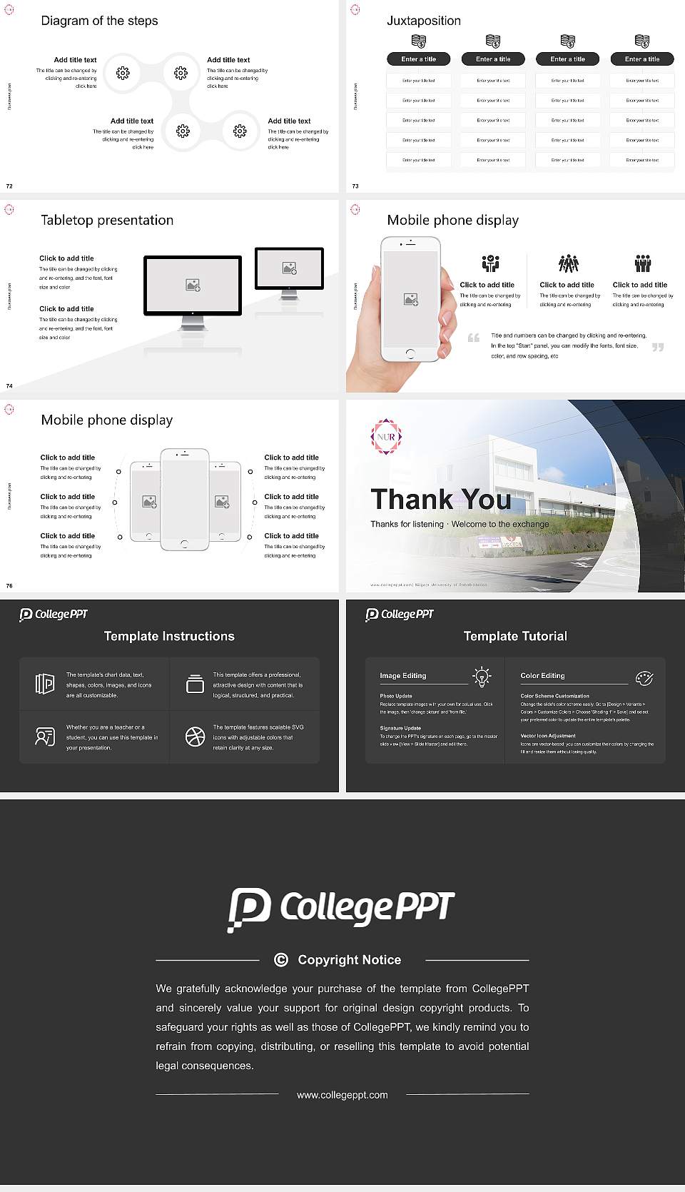 Niigata University of Rehabilitation Competition/Entrepreneurship Contest PPT Template16:9 ratio PPT effect preview image9