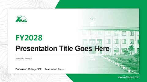 Nayoro City University Academic Presentation/Research Findings Report PPT Template