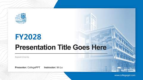 Nagasaki University Academic Presentation/Research Findings Report PPT Template