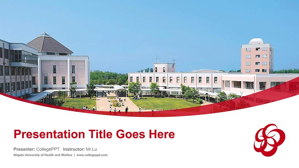 Niigata University of Health and Welfare Course/Courseware Creation PPT Template16:9 ratio PPT effect preview image