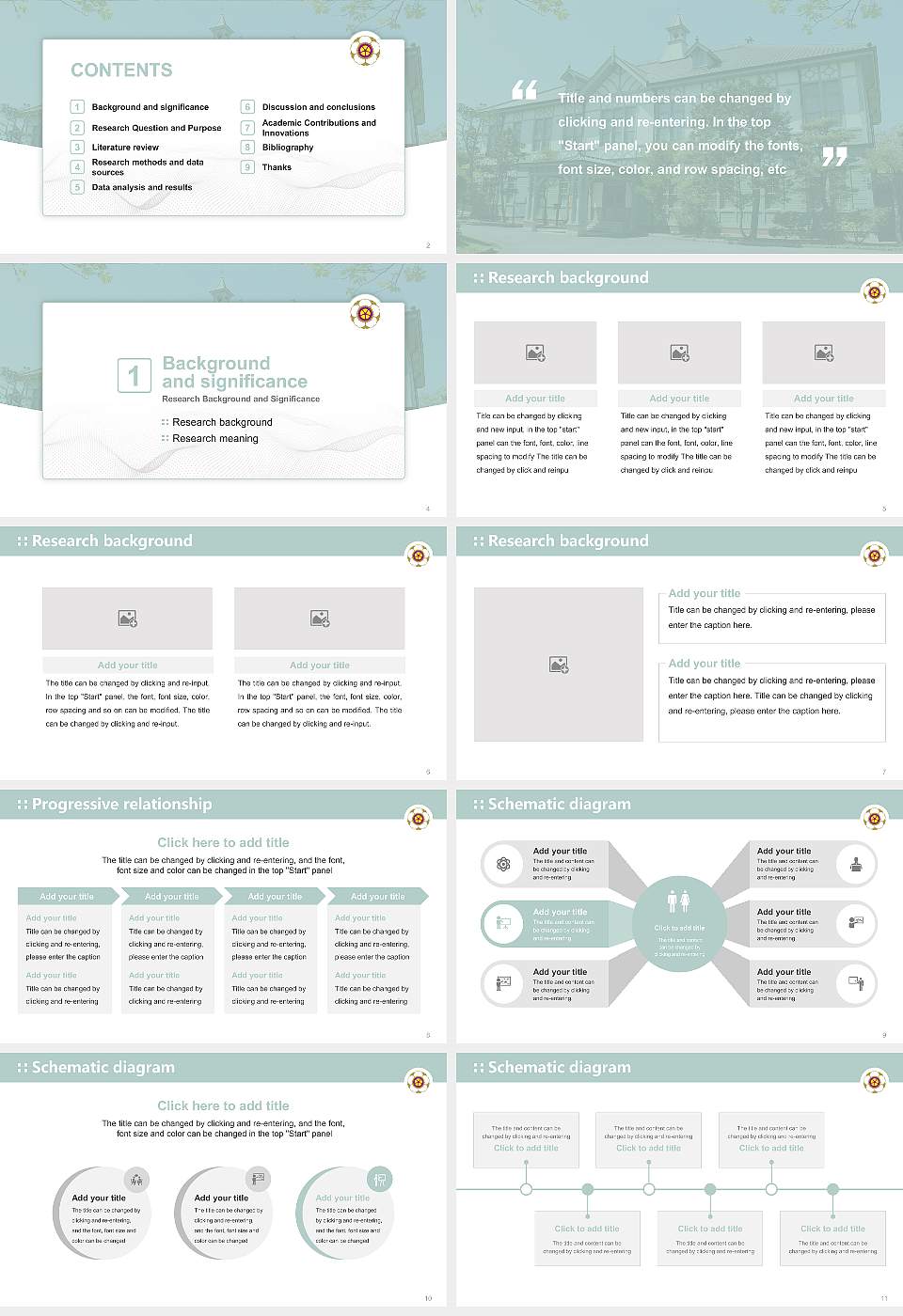 Nara Women’s University Graduation Thesis Defense PPT Template16:9 ratio PPT effect preview image2