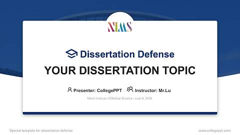 Nihon Institute of Medical Science Graduation Thesis Defense PPT Template