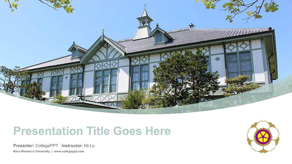 Nara Women’s University Course/Courseware Creation PPT Template16:9 ratio PPT effect preview image