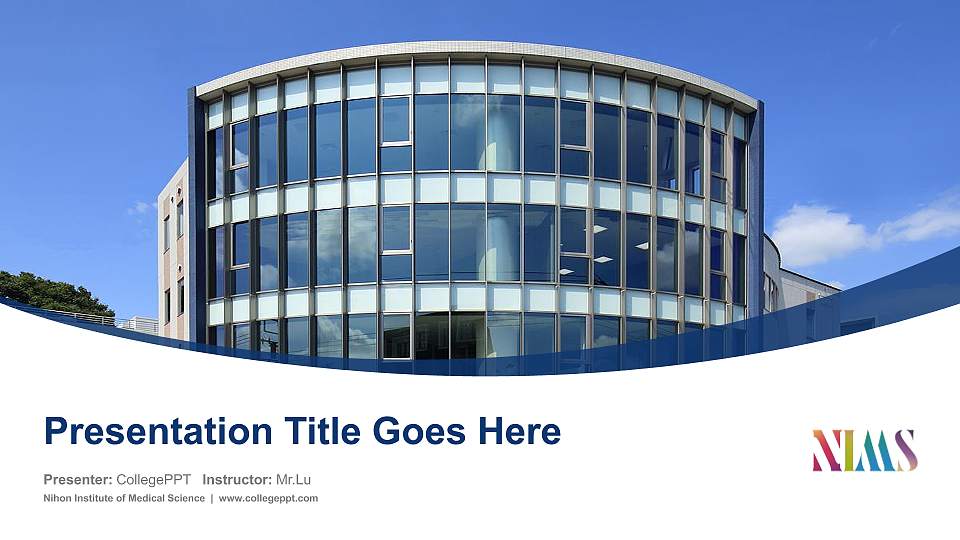 Nihon Institute of Medical Science Course/Courseware Creation PPT Template16:9 ratio PPT effect preview image