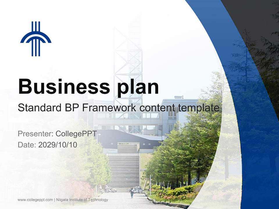 Niigata Institute of Technology Competition/Entrepreneurship Contest PPT Template4:3 ratio PPT effect preview image9