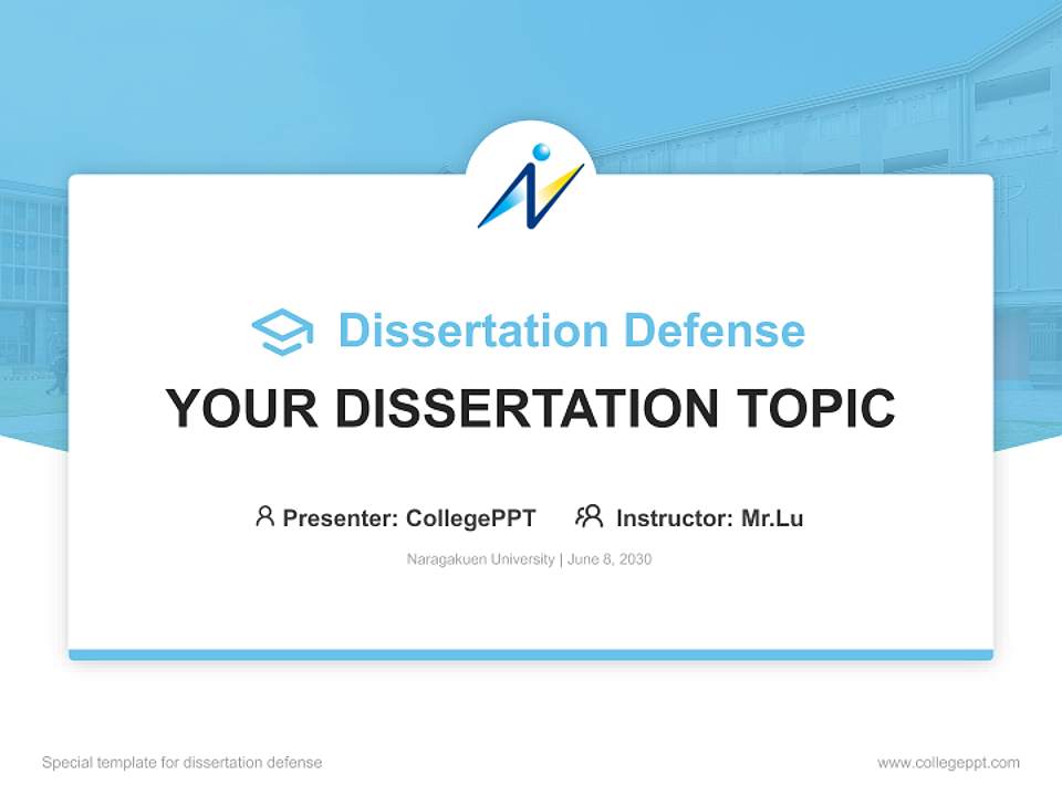 Naragakuen University Graduation Thesis Defense PPT Template4:3 ratio PPT effect preview image7