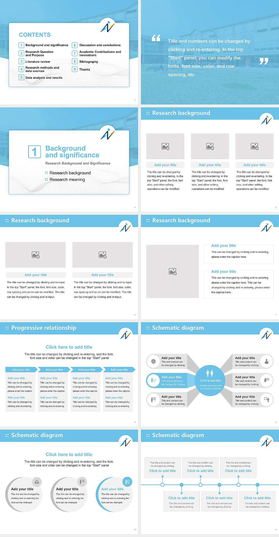 Naragakuen University Graduation Thesis Defense PPT Template4:3 ratio PPT effect preview image2