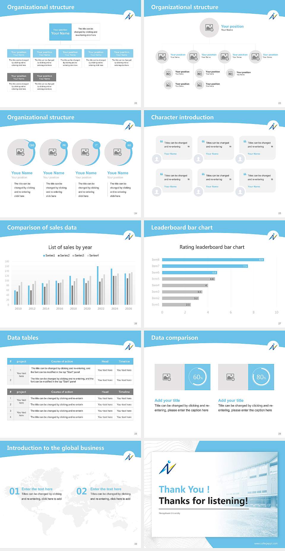 Naragakuen University Academic Presentation/Research Findings Report PPT Template4:3 ratio PPT effect preview image4
