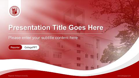 Nagasaki Wesleyan University Lecture Sharing and Networking Event PPT Template