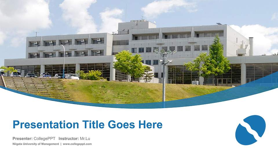 Niigata University of Management Course/Courseware Creation PPT Template16:9 ratio PPT effect preview image