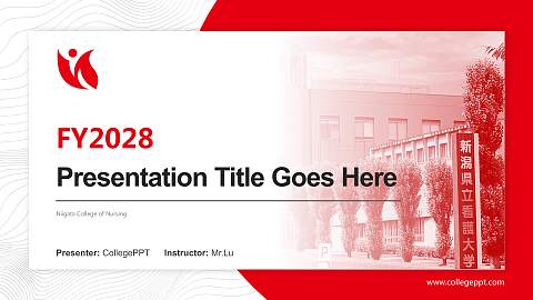Niigata College of Nursing Academic Presentation/Research Findings Report PPT Template