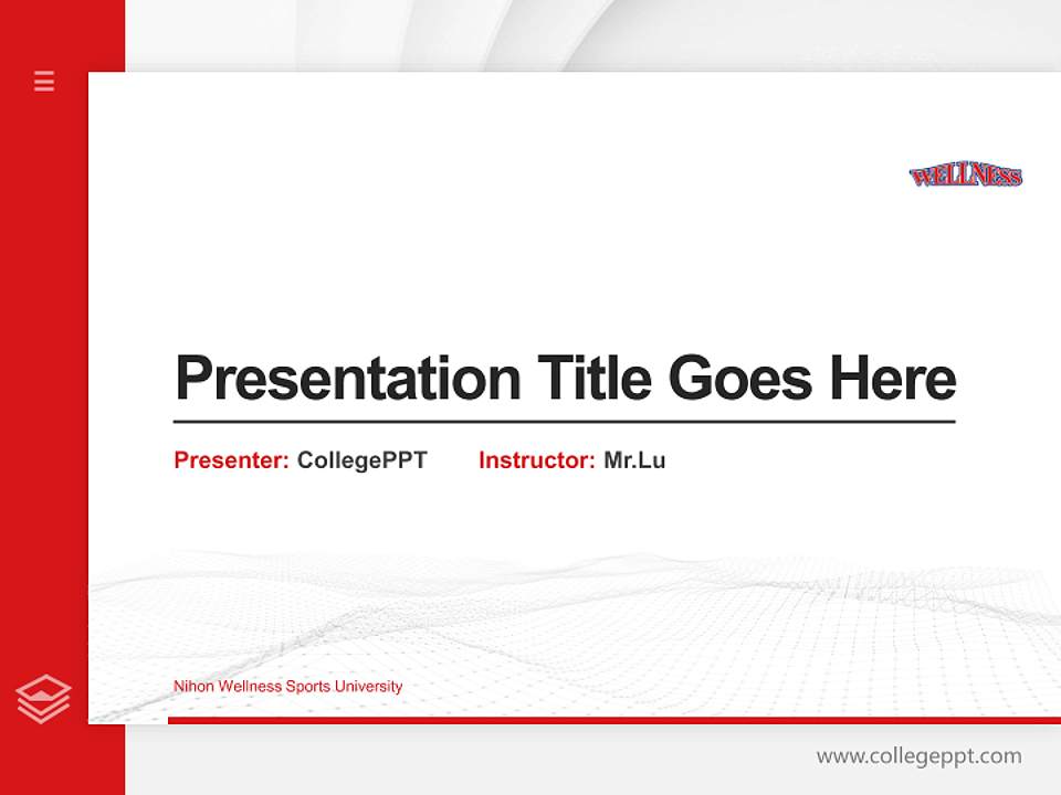 Nihon Wellness Sports University Thesis Proposal/Graduation Defense PPT Template4:3 ratio PPT effect preview image5