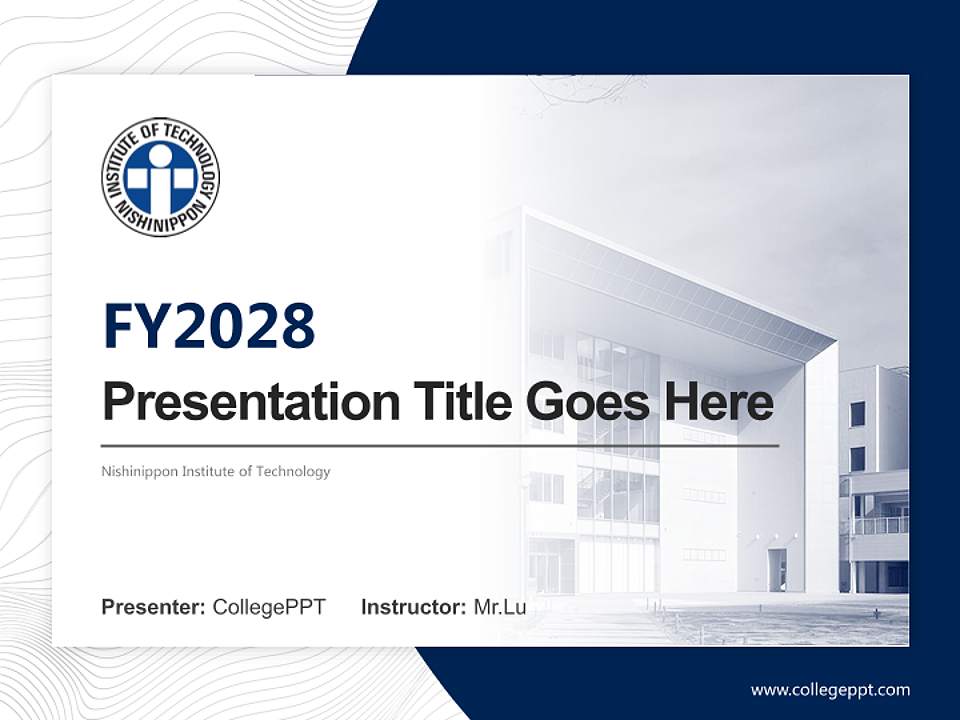 Nishinippon Institute of Technology Academic Presentation/Research Findings Report PPT Template4:3 ratio PPT effect preview image5