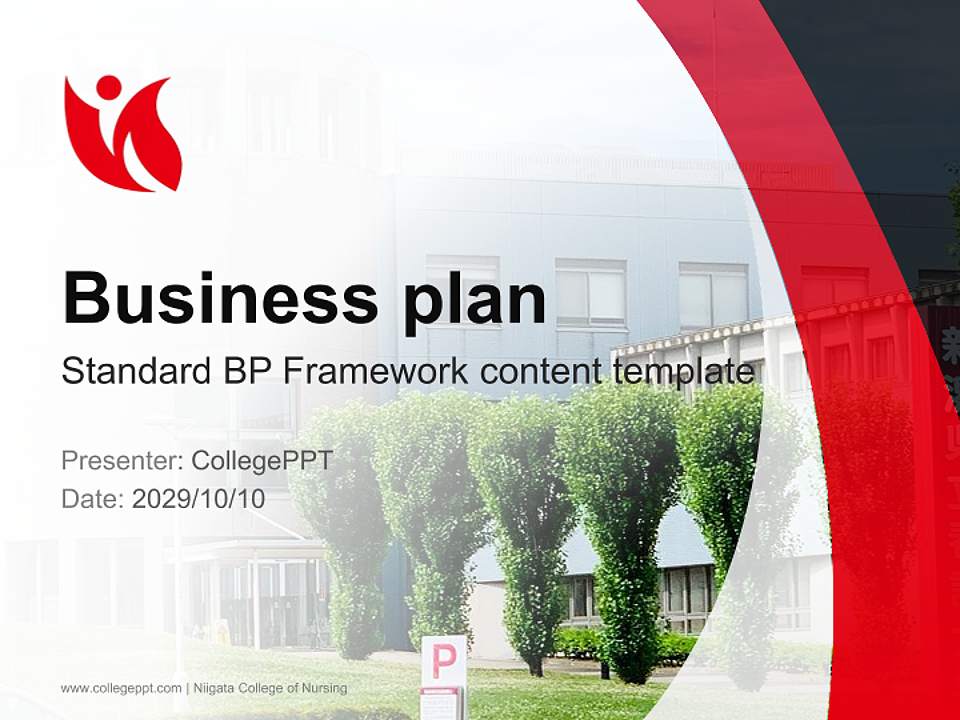 Niigata College of Nursing Competition/Entrepreneurship Contest PPT Template4:3 ratio PPT effect preview image9