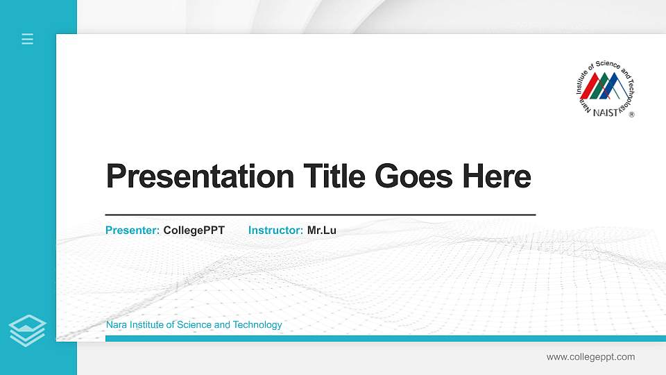 Nara Institute of Science and Technology Thesis Proposal/Graduation Defense PPT Template16:9 ratio PPT effect preview image