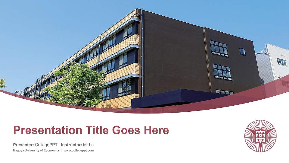 Nagoya University of Economics Course/Courseware Creation PPT Template16:9 ratio PPT effect preview image