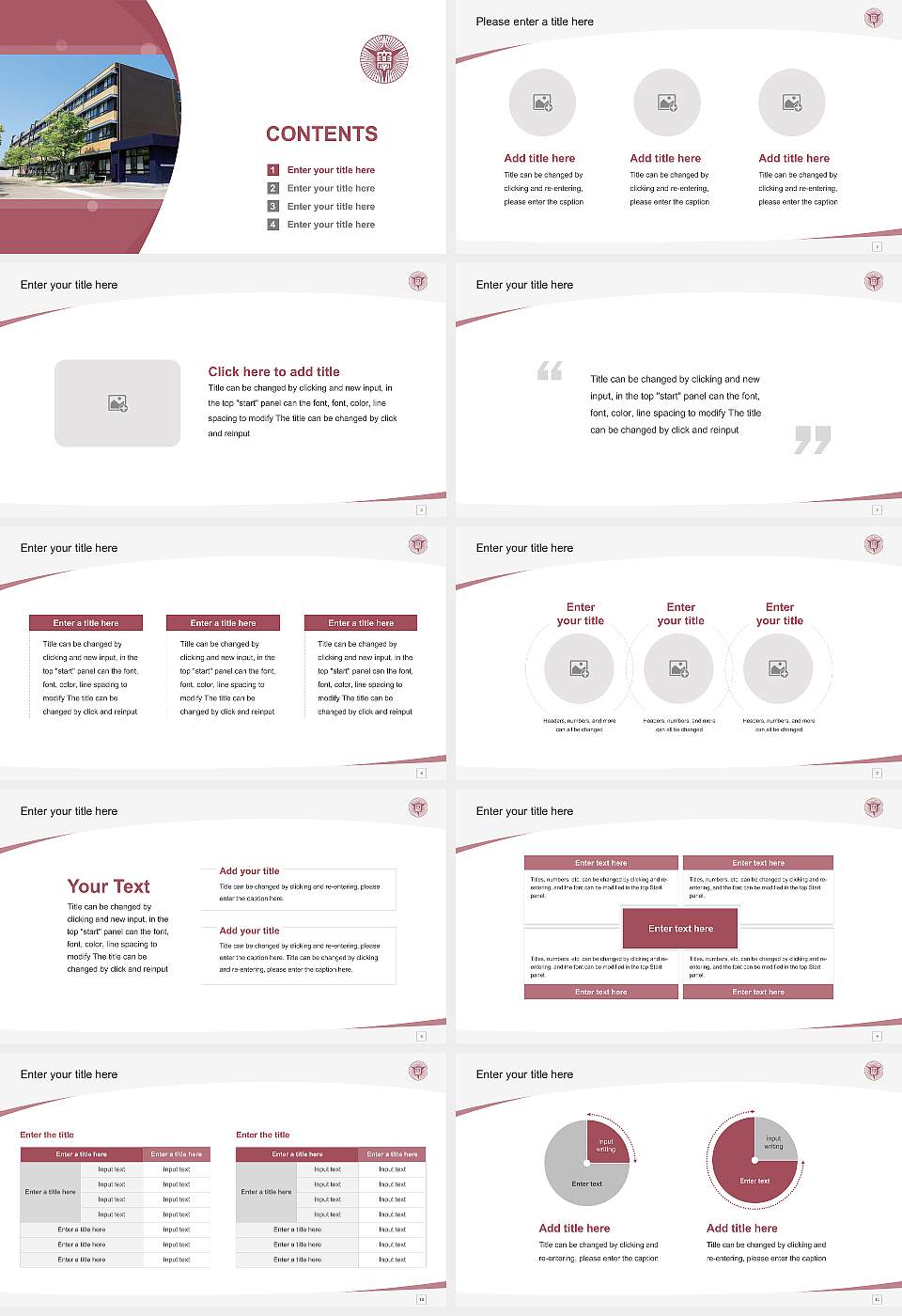 Nagoya University of Economics Course/Courseware Creation PPT Template16:9 ratio PPT effect preview image2