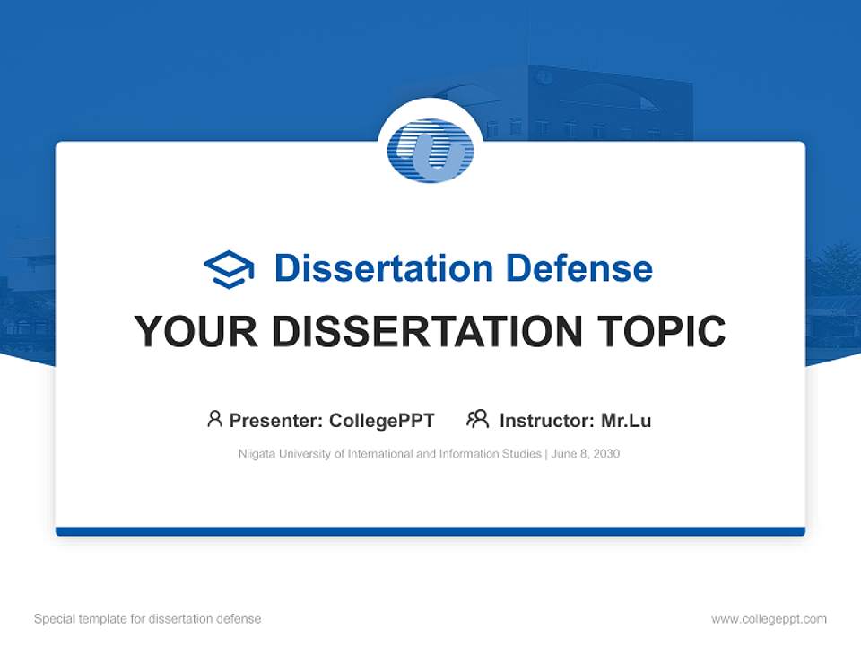 Niigata University of International and Information Studies Graduation Thesis Defense PPT Template4:3 ratio PPT effect preview image7