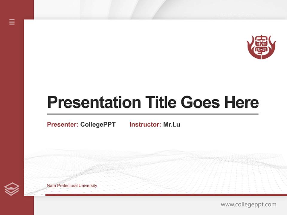 Nara Prefectural University Thesis Proposal/Graduation Defense PPT Template4:3 ratio PPT effect preview image5