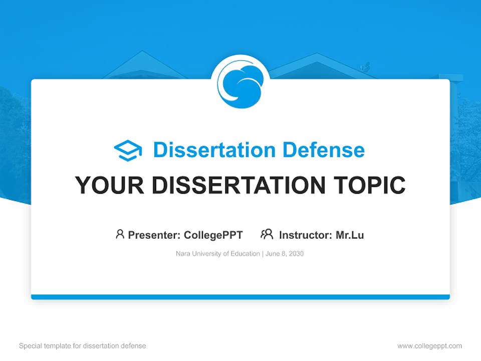 Nara University of Education Graduation Thesis Defense PPT Template4:3 ratio PPT effect preview image7