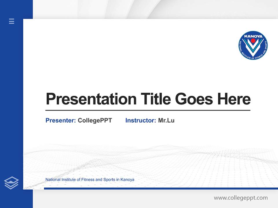 National Institute of Fitness and Sports in Kanoya Thesis Proposal/Graduation Defense PPT Template4:3 ratio PPT effect preview image5
