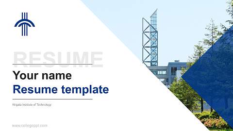 Niigata Institute of Technology Resume PPT Template