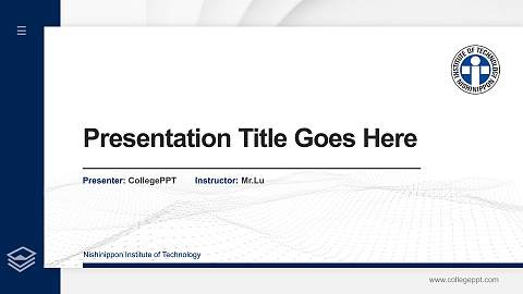 Nishinippon Institute of Technology Thesis Proposal/Graduation Defense PPT Template