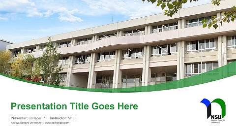 Nagoya Sangyo University Course/Courseware Creation PPT Template