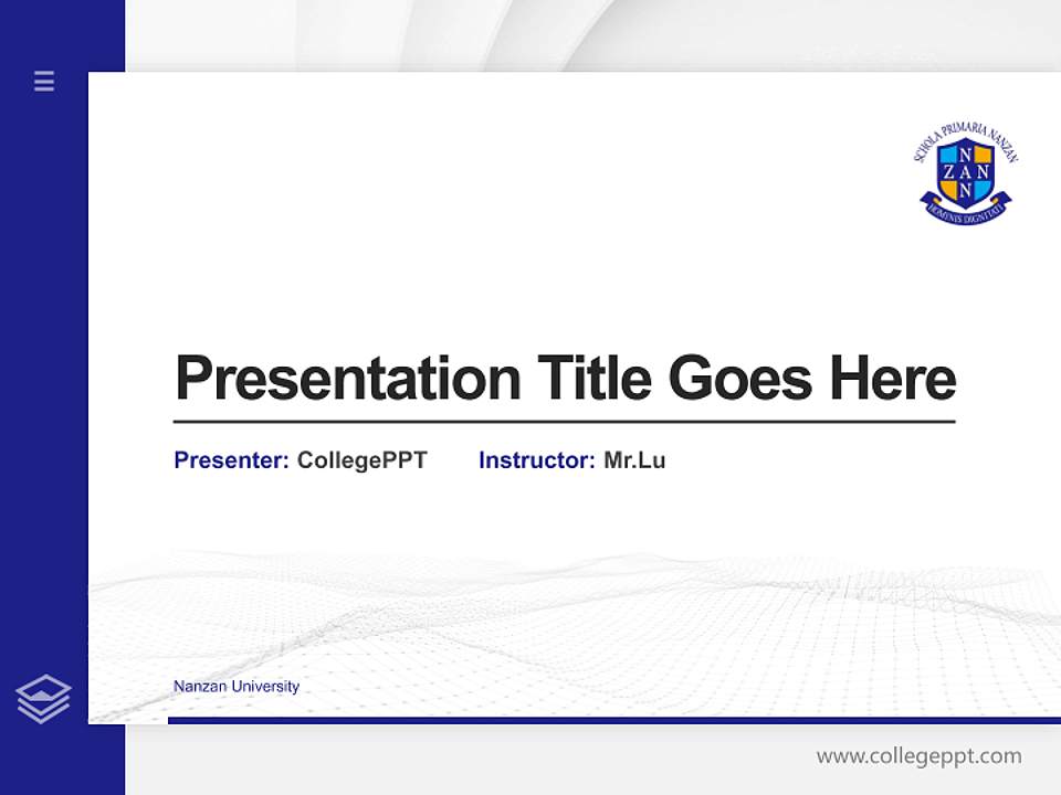 Nanzan University Thesis Proposal/Graduation Defense PPT Template4:3 ratio PPT effect preview image5
