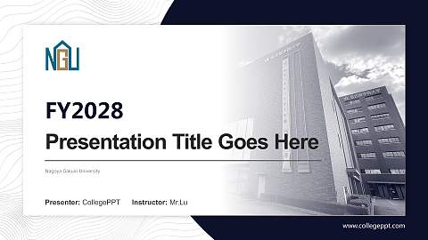 Nagoya Gakuin University Academic Presentation/Research Findings Report PPT Template