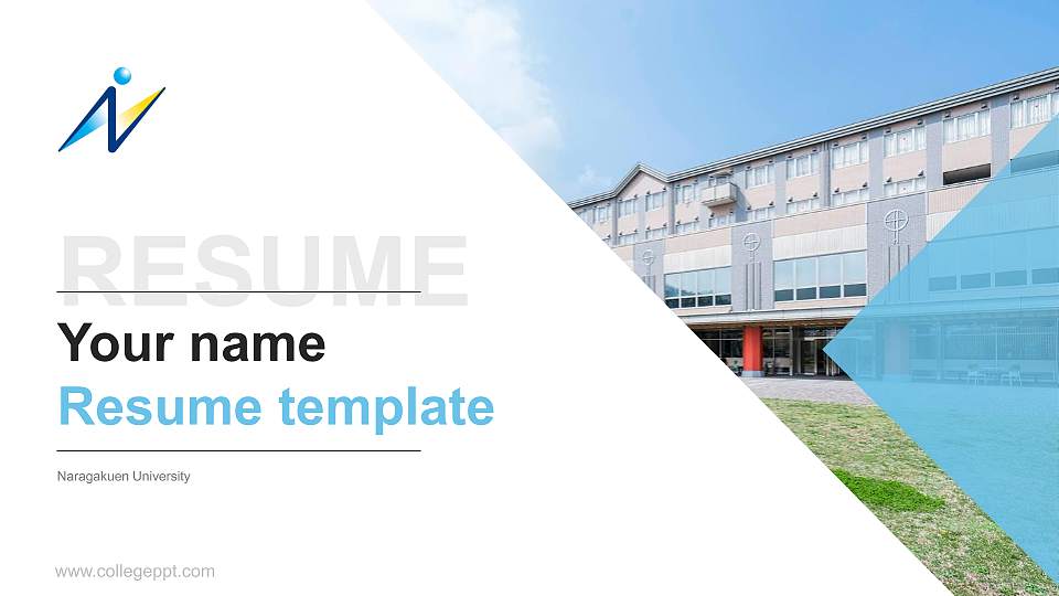 Naragakuen University Resume PPT Template16:9 ratio PPT effect preview image1