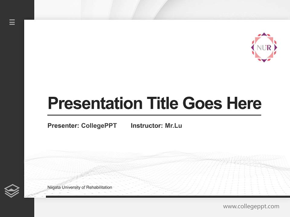 Niigata University of Rehabilitation Thesis Proposal/Graduation Defense PPT Template4:3 ratio PPT effect preview image5