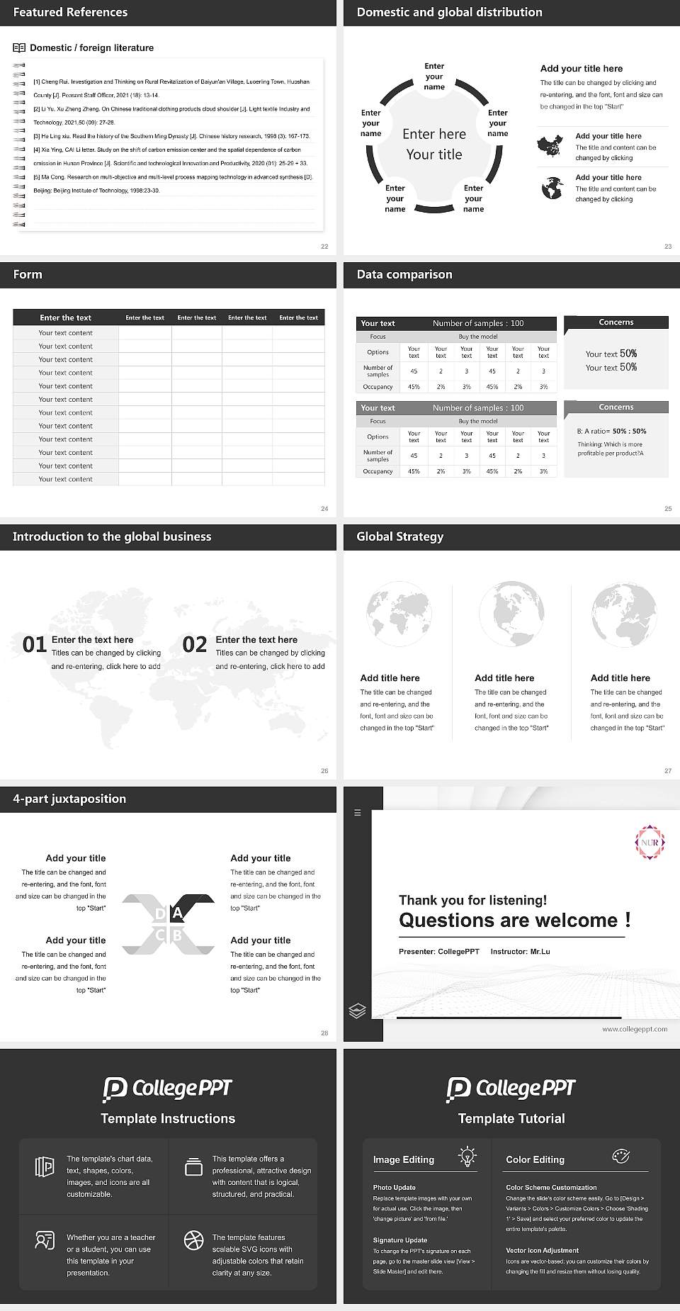 Niigata University of Rehabilitation Thesis Proposal/Graduation Defense PPT Template4:3 ratio PPT effect preview image4