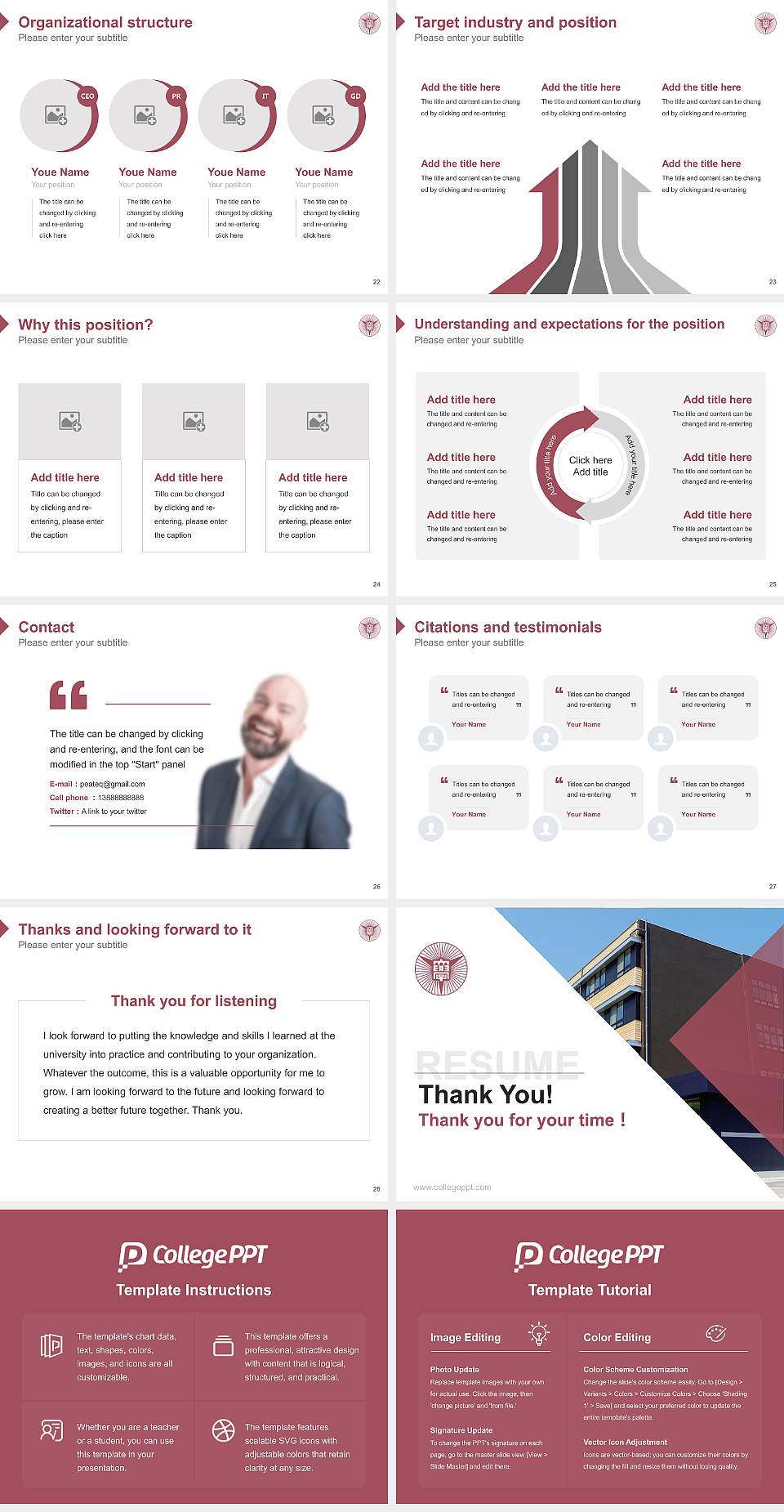 Nagoya University of Economics Resume PPT Template4:3 ratio PPT effect preview image4
