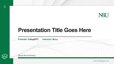 Nippon Bunri University Thesis Proposal/Graduation Defense PPT Template