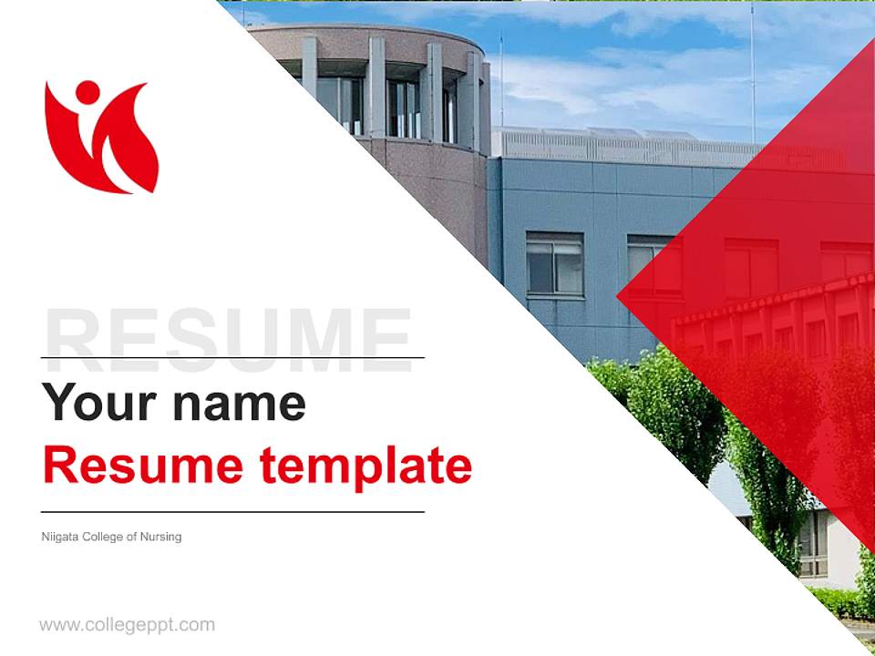 Niigata College of Nursing Resume PPT Template4:3 ratio PPT effect preview image5