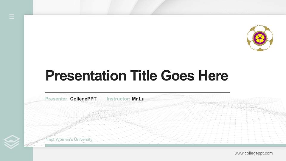 Nara Women’s University Thesis Proposal/Graduation Defense PPT Template16:9 ratio PPT effect preview image