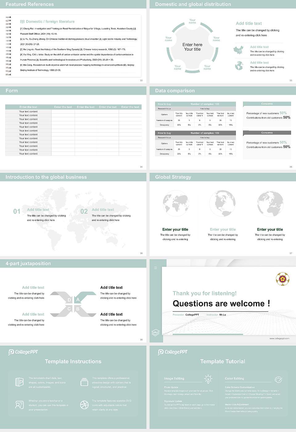 Nara Women’s University Thesis Proposal/Graduation Defense PPT Template16:9 ratio PPT effect preview image4