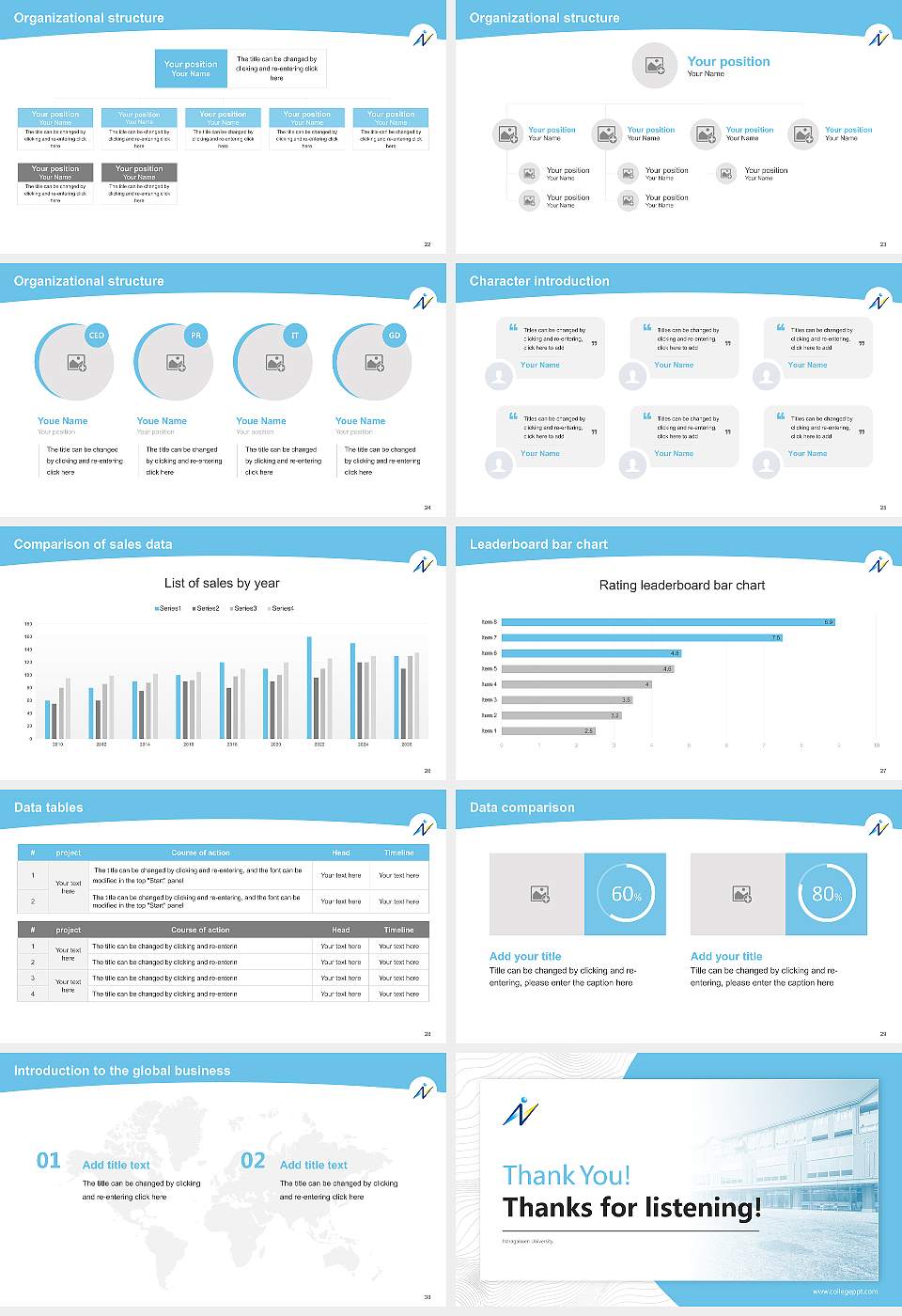 Naragakuen University Academic Presentation/Research Findings Report PPT Template16:9 ratio PPT effect preview image4