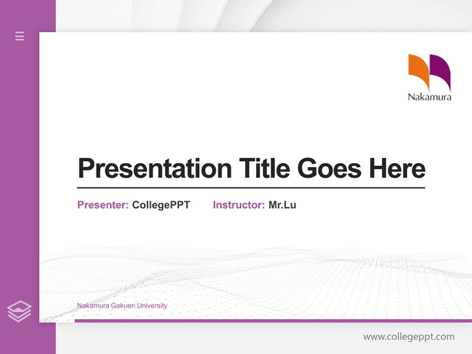 Nakamura Gakuen University Thesis Proposal/Graduation Defense PPT Template4:3 ratio PPT effect preview image5