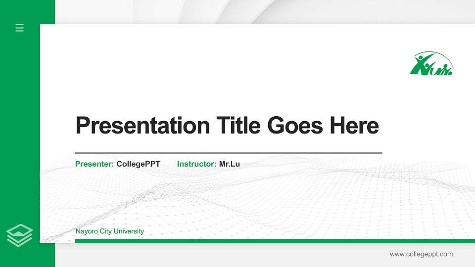 Nayoro City University Thesis Proposal/Graduation Defense PPT Template16:9 ratio PPT effect preview image