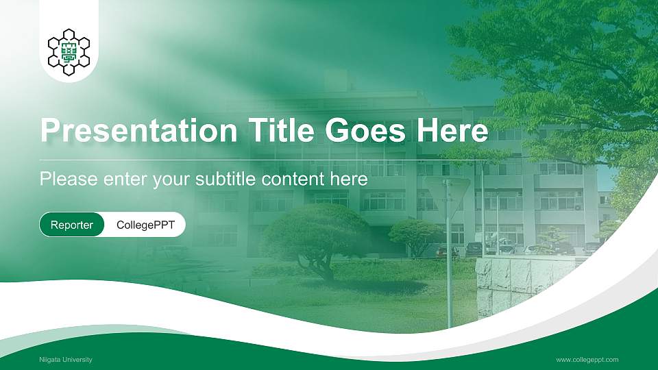 Niigata University Lecture Sharing and Networking Event PPT Template16:9 ratio PPT effect preview image