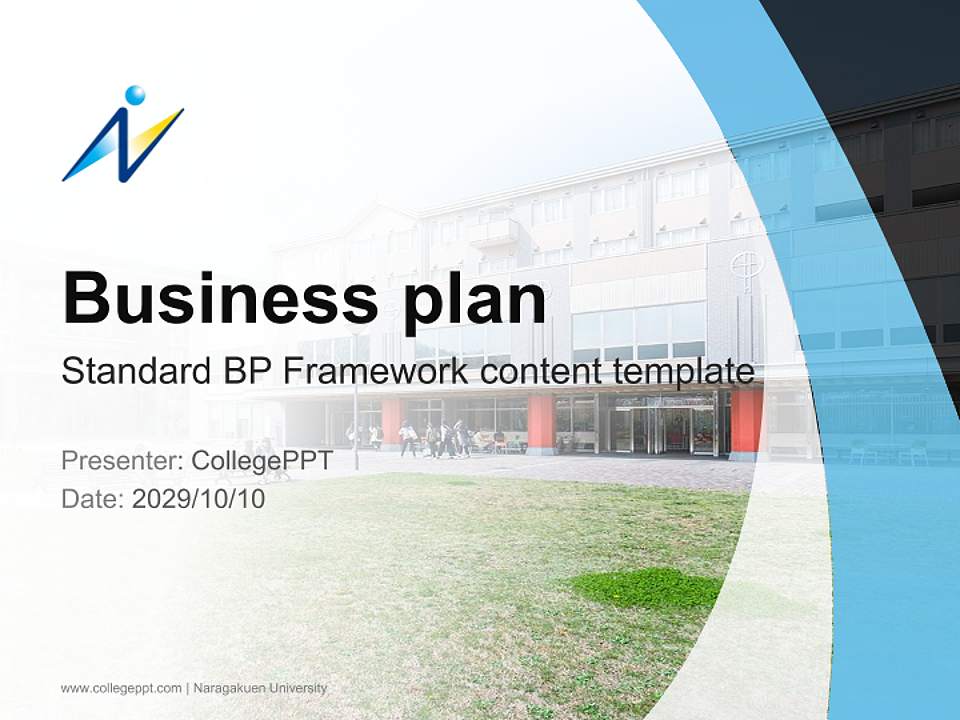 Naragakuen University Competition/Entrepreneurship Contest PPT Template4:3 ratio PPT effect preview image9