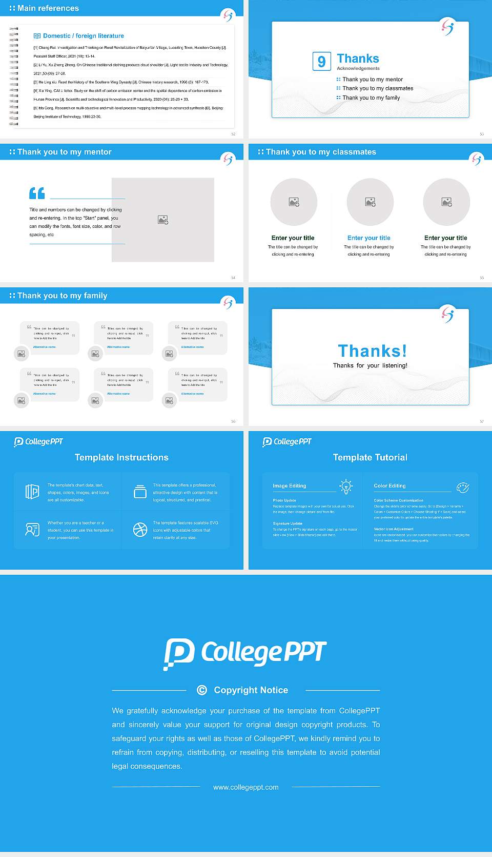 Niigata Seiryo University Graduation Thesis Defense PPT Template16:9 ratio PPT effect preview image7