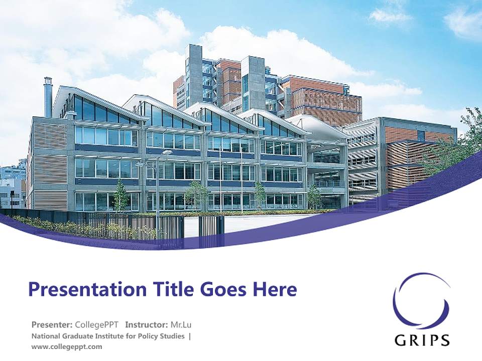 National Graduate Institute for Policy Studies Course/Courseware Creation PPT Template4:3 ratio PPT effect preview image5